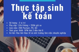 TUYỂN DỤNG THỰC TẬP SINH KẾ TOÁN